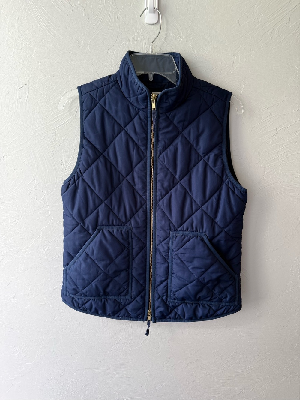 J. Crew Navy Quilted Vest Size Small